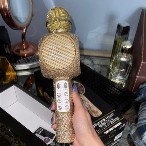 Bling Bluetooth Karaoke Microphone with LED Lights - Picture 2 of 5